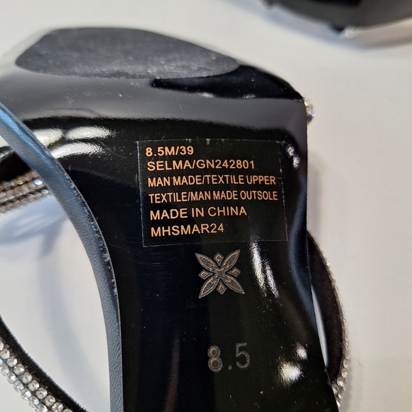 BCBGeneration Selma Rhinestone Embellished Dressy Bow Heel Sandals Size 8.5 - Picture 11 of 13